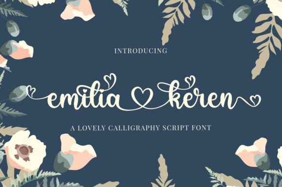 Emilia Keren: A Romantic Script Font for Elegant Publishing