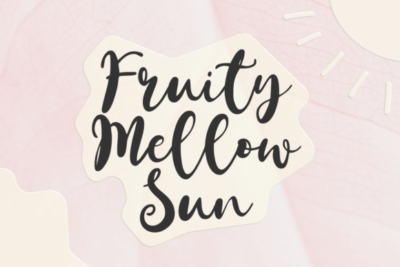 Fruity Mellow Sun: A Playful Script Font for Creative Projects